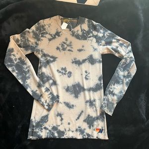 NWT Aviator Nation HAND DYED THERMAL - TIE DYE DUSTY Extra Small